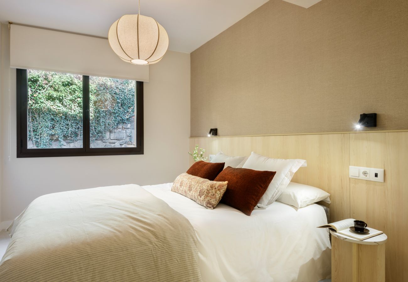 Dormitorio princial en alojamiento en Panticosa. 