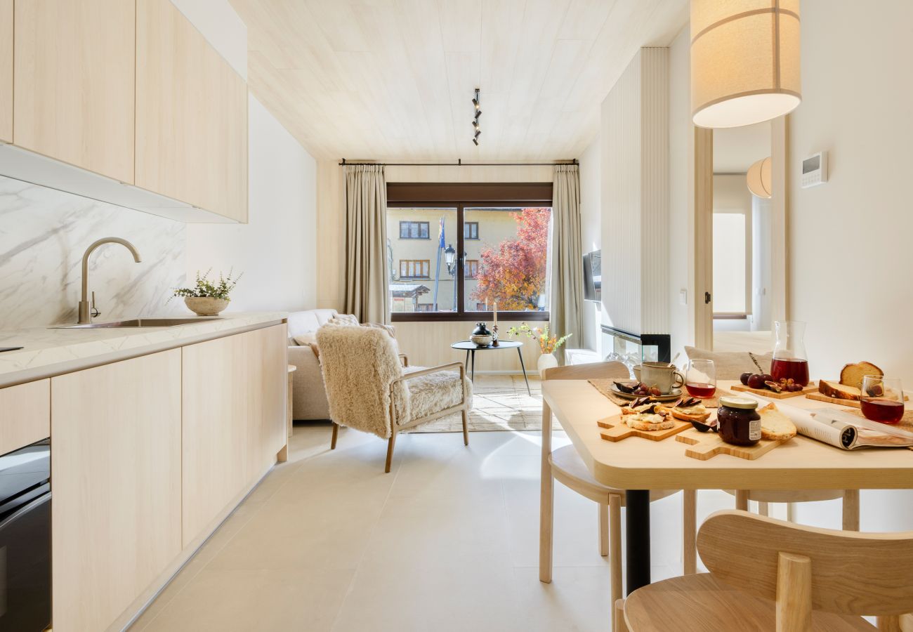 Fully equipped kitchen in the Pyrenees near ski resorts in Panticosa.